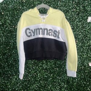Gymnast crop top hoodie